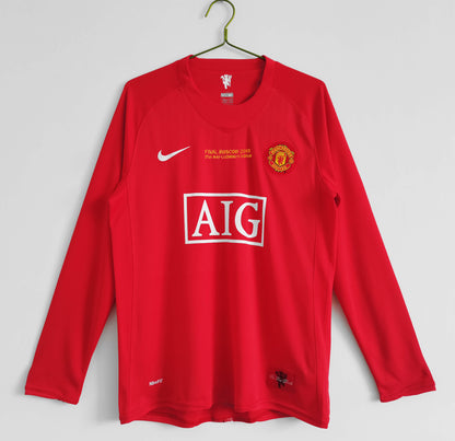 RETRO MANCHESTER UTD HOME 2008/09 (RONALDO 7) (CHAMPIONS) FULL SLEEVES