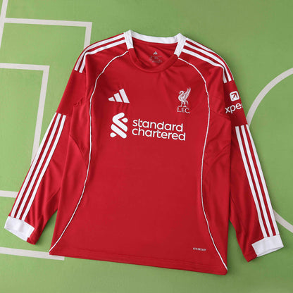 LIVERPOOL HOME KIT 25/26, FULL SLEEVES FAN VERSION